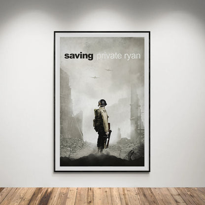 Flex Designs Poster Saving Private Ryan Minimalist 5 x 7" Home Goods - Movie 1998 Movie Poster