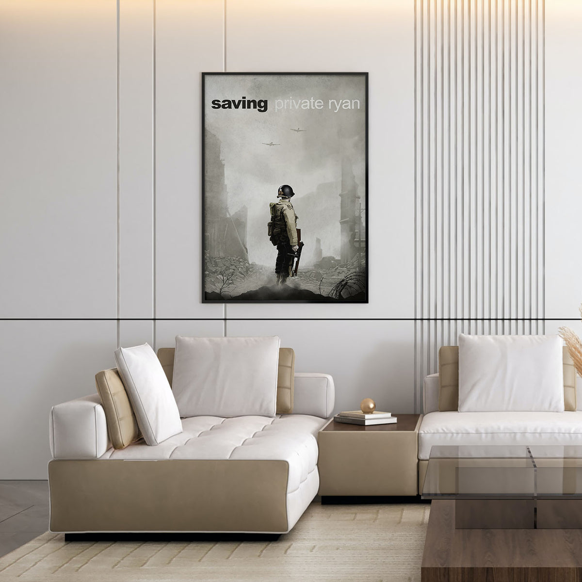 Flex Designs Poster Saving Private Ryan Minimalist 11 x 17" Home Goods - Movie 1998 Movie Poster