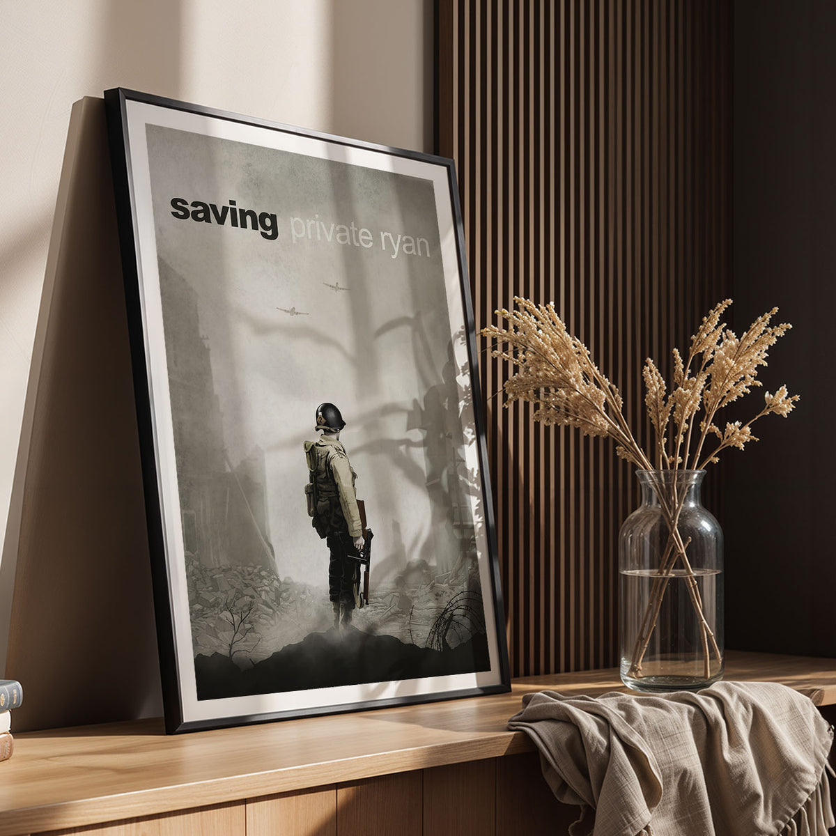 Flex Designs Poster Saving Private Ryan Minimalist 11 x 17" Home Goods - Movie 1998 Movie Poster
