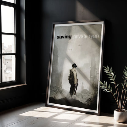 Flex Designs Poster Saving Private Ryan Minimalist 5 x 7" Home Goods - Movie 1998 Movie Poster