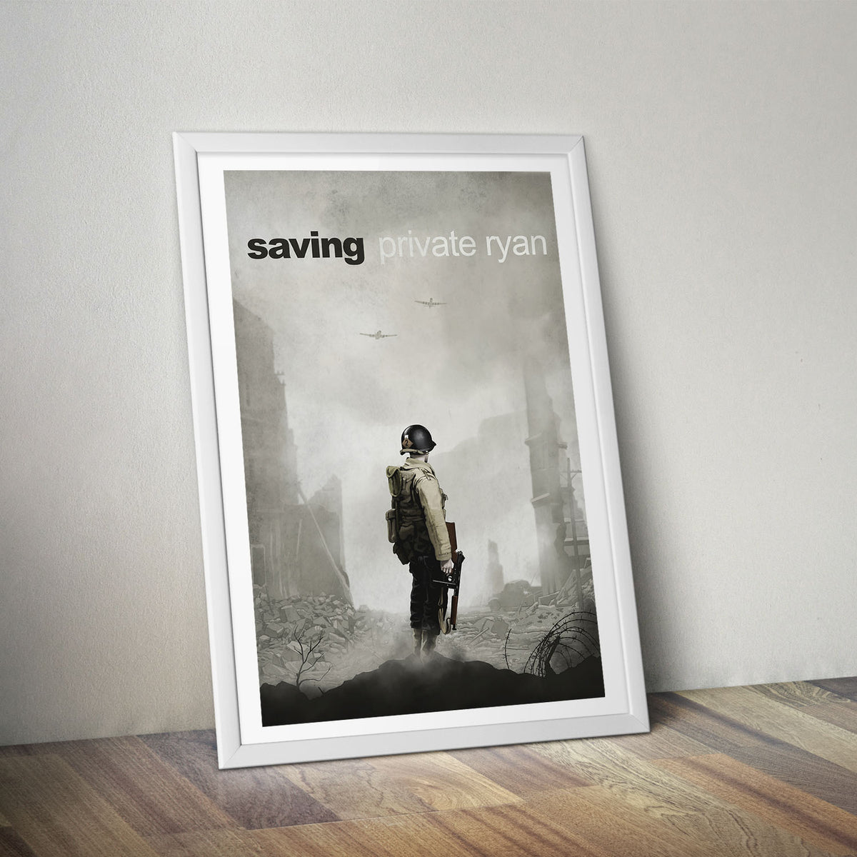 Flex Designs Poster Saving Private Ryan Minimalist 5 x 7" Home Goods - Movie 1998 Movie Poster