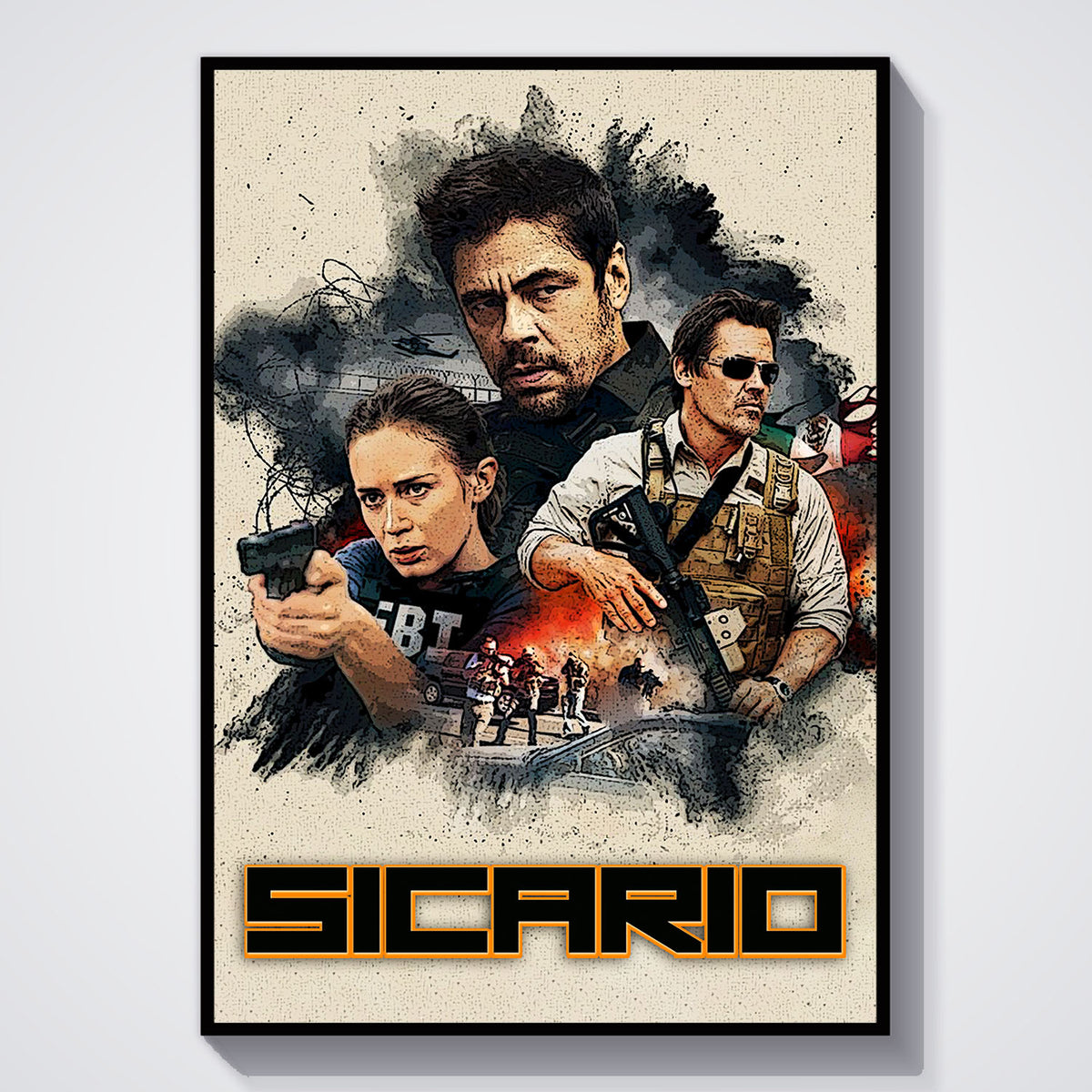 Flex Designs Poster Sicario 11 x 17" Home Goods - Movie 2015 Movie Poster