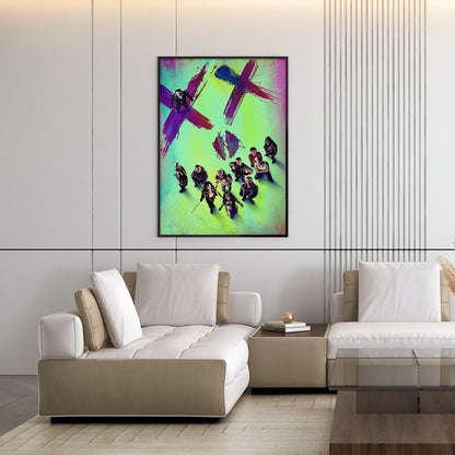 Flex Designs Poster Suicide Squad Neon 11 x 17" Home Goods - Movie 2016 Movie Poster