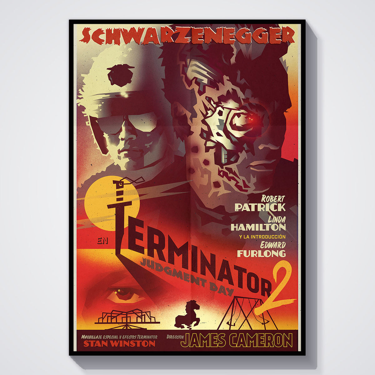 Flex Designs Poster Terminator 2 Judgment Day Sketch 11 x 17" Home Goods - Movie 1991 Movie Poster