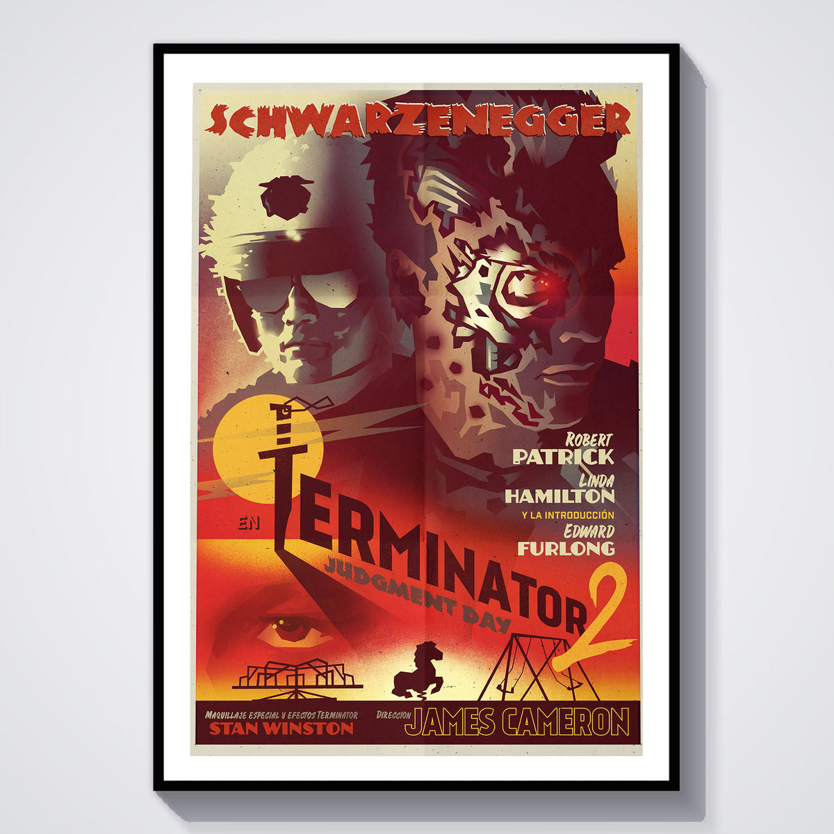 Flex Designs Poster Terminator 2 Judgment Day Sketch 5 x 7" Home Goods - Movie 1991 Movie Poster