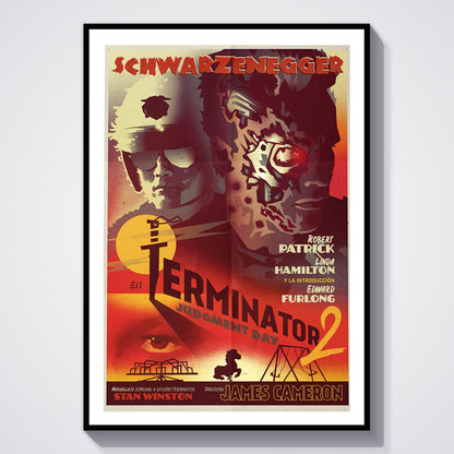 Flex Designs Poster Terminator 2 Judgment Day Sketch 5 x 7" Home Goods - Movie 1991 Movie Poster