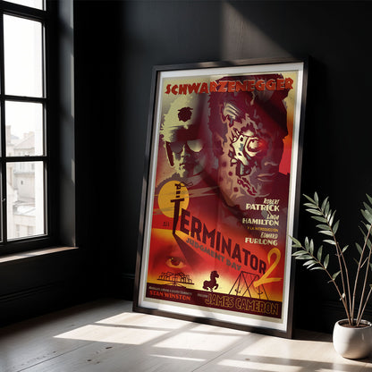 Flex Designs Poster Terminator 2 Judgment Day Sketch 5 x 7" Home Goods - Movie 1991 Movie Poster