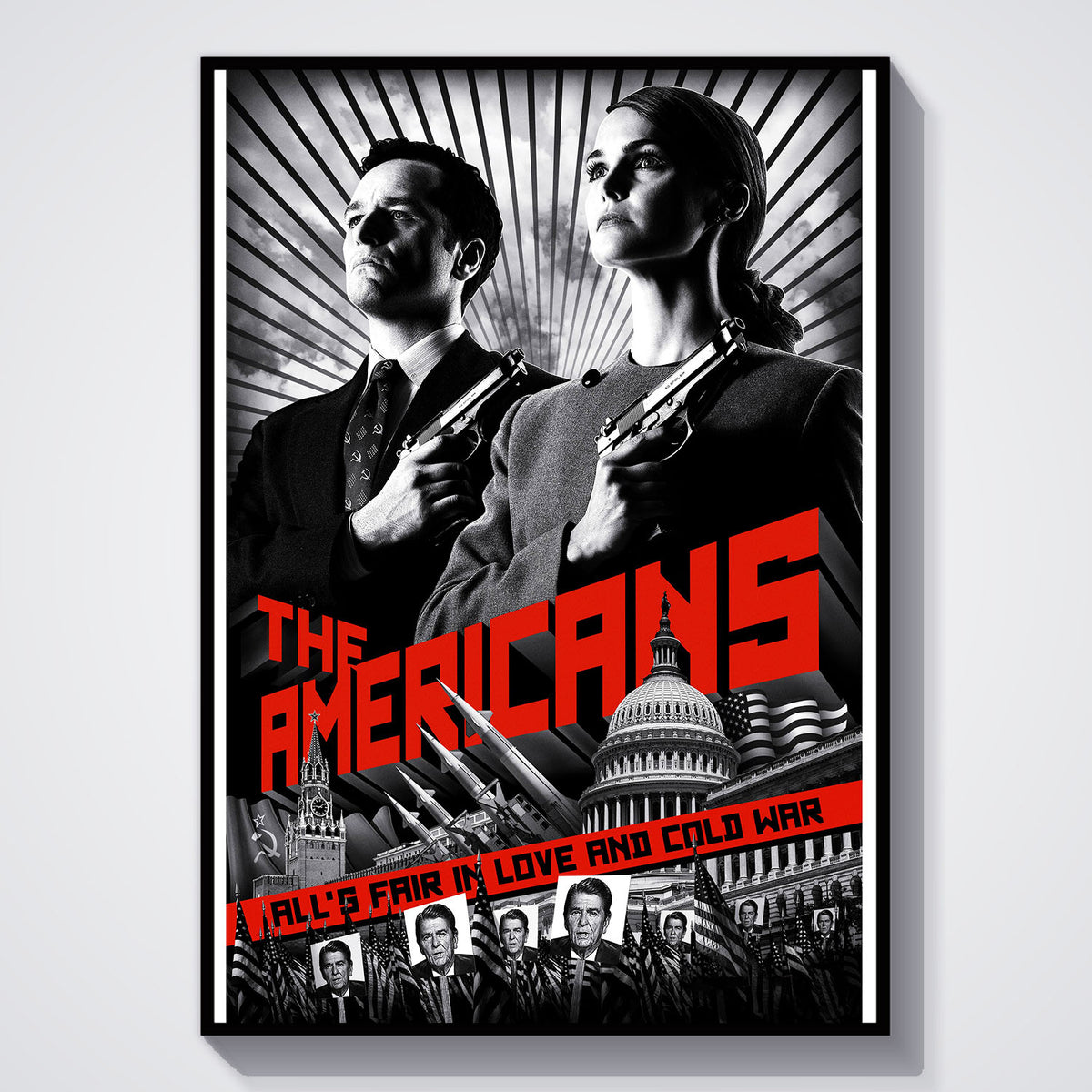 Flex Designs Poster The Americans 11 x 17" Home Goods - TV Show 2013 TV Show Poster