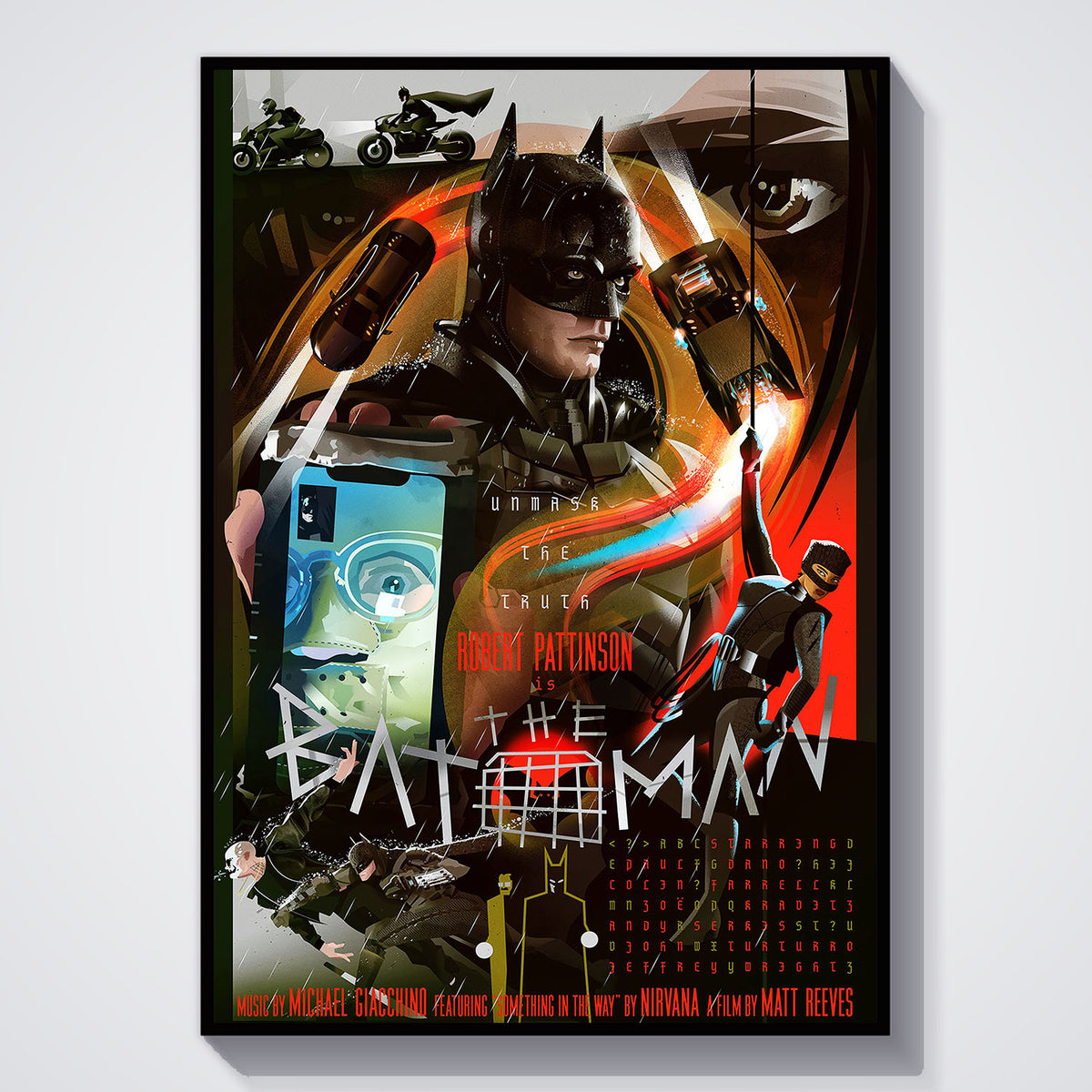 Flex Designs Poster The Batman Cartoon 11 x 17" Home Goods - Movie 2022 Movie Poster