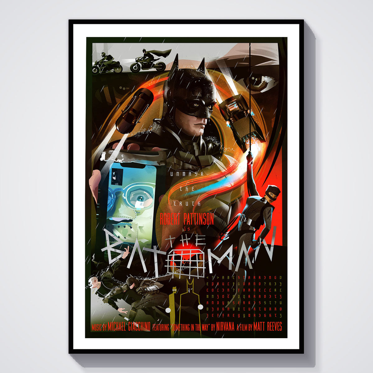 Flex Designs Poster The Batman Cartoon 5 x 7" Home Goods - Movie 2022 Movie Poster