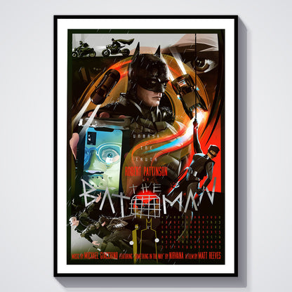 Flex Designs Poster The Batman Cartoon 5 x 7" Home Goods - Movie 2022 Movie Poster