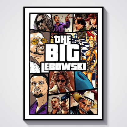 Flex Designs Poster The Big Lebowski Cover 5 x 7" Home Goods - Movie 1998 Movie Poster