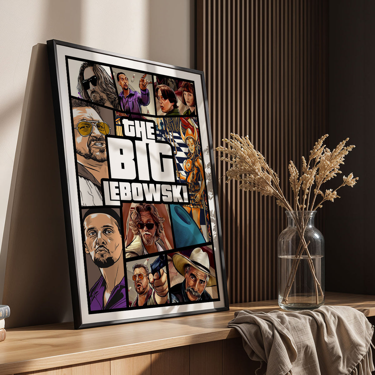 Flex Designs Poster The Big Lebowski Cover 11 x 17" Home Goods - Movie 1998 Movie Poster