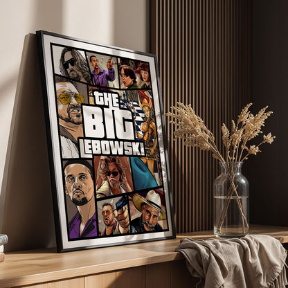 Flex Designs Poster The Big Lebowski Cover 11 x 17" Home Goods - Movie 1998 Movie Poster