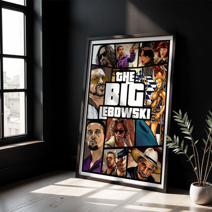 Flex Designs Poster The Big Lebowski Cover 5 x 7" Home Goods - Movie 1998 Movie Poster