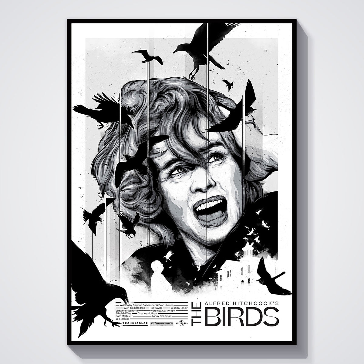 Flex Designs Poster The Birds 11 x 17" Home Goods - Movie 1963 Movie Poster