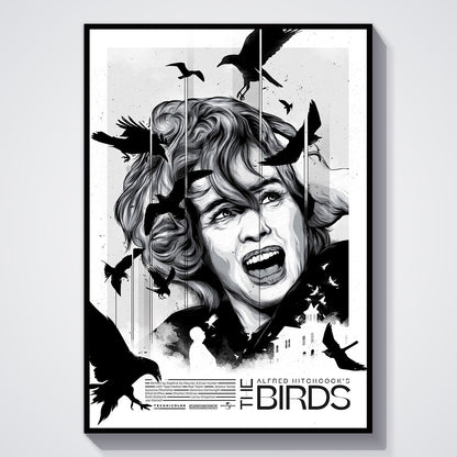 Flex Designs Poster The Birds 11 x 17" Home Goods - Movie 1963 Movie Poster