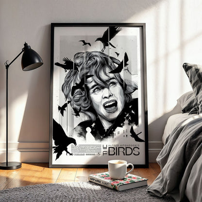 Flex Designs Poster The Birds 11 x 17" Home Goods - Movie 1963 Movie Poster