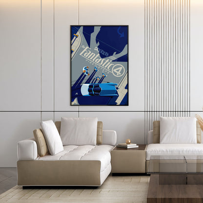 Flex Designs Poster The Fantastic 4 First Steps Cartoon 11 x 17" Home Goods - Movie 2025 Movie Poster