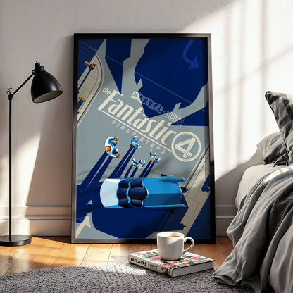 Flex Designs Poster The Fantastic 4 First Steps Cartoon 11 x 17" Home Goods - Movie 2025 Movie Poster
