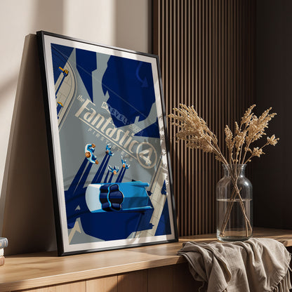Flex Designs Poster The Fantastic 4 First Steps Cartoon 11 x 17" Home Goods - Movie 2025 Movie Poster