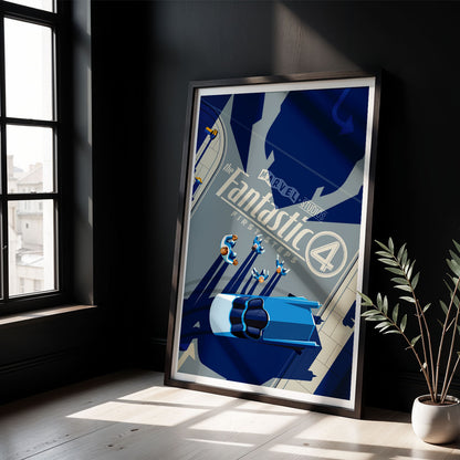 Flex Designs Poster The Fantastic 4 First Steps Cartoon 5 x 7" Home Goods - Movie 2025 Movie Poster