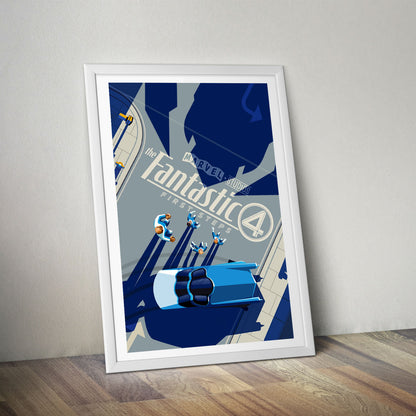 Flex Designs Poster The Fantastic 4 First Steps Cartoon 5 x 7" Home Goods - Movie 2025 Movie Poster