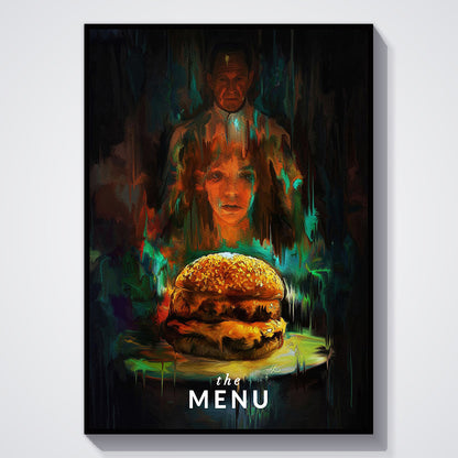 Flex Designs Poster The Menu Burger 11 x 17" Home Goods - Movie 2022 Movie Poster