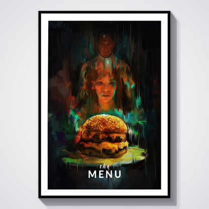 Flex Designs Poster The Menu Burger 5 x 7" Home Goods - Movie 2022 Movie Poster