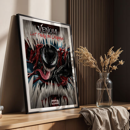 Flex Designs Poster Venom Let There Be Carnage Cinematic 11 x 17" Home Goods - Movie 2021 Movie Poster