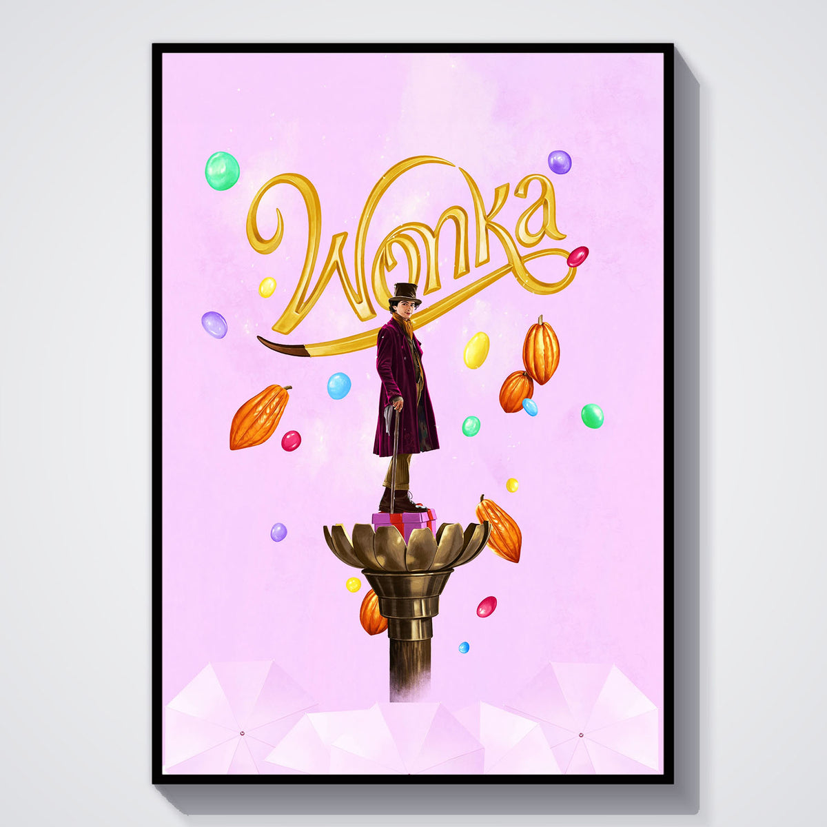 Flex Designs Poster Wonka 11 x 17" Home Goods - Movie 2023 Movie Poster