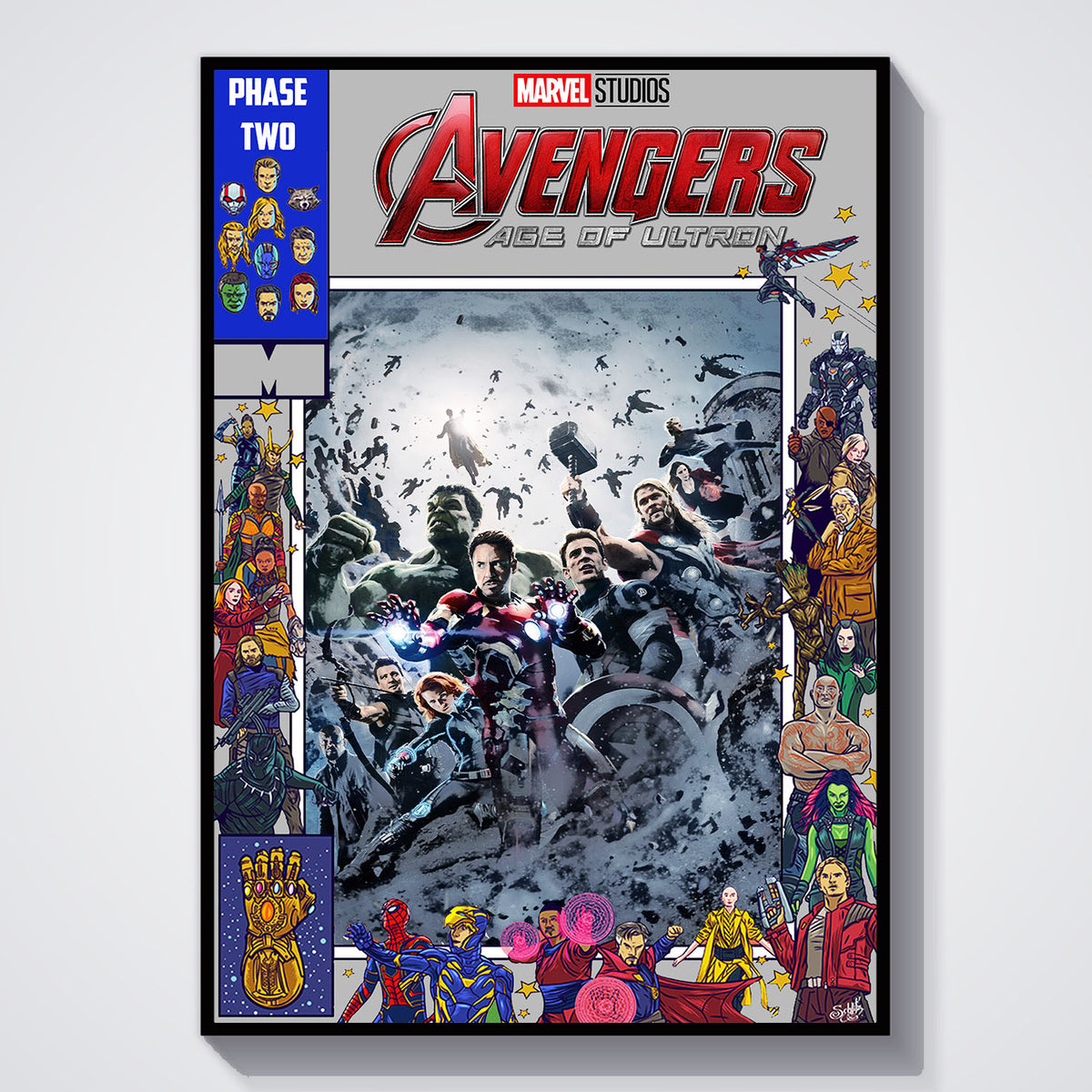 Flex Designs Poster Avengers Age of Ultron Comics 11 x 17" Home Goods - Movie 2015 Movie Poster