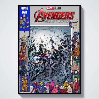 Flex Designs Poster Avengers Age of Ultron Comics 11 x 17" Home Goods - Movie 2015 Movie Poster