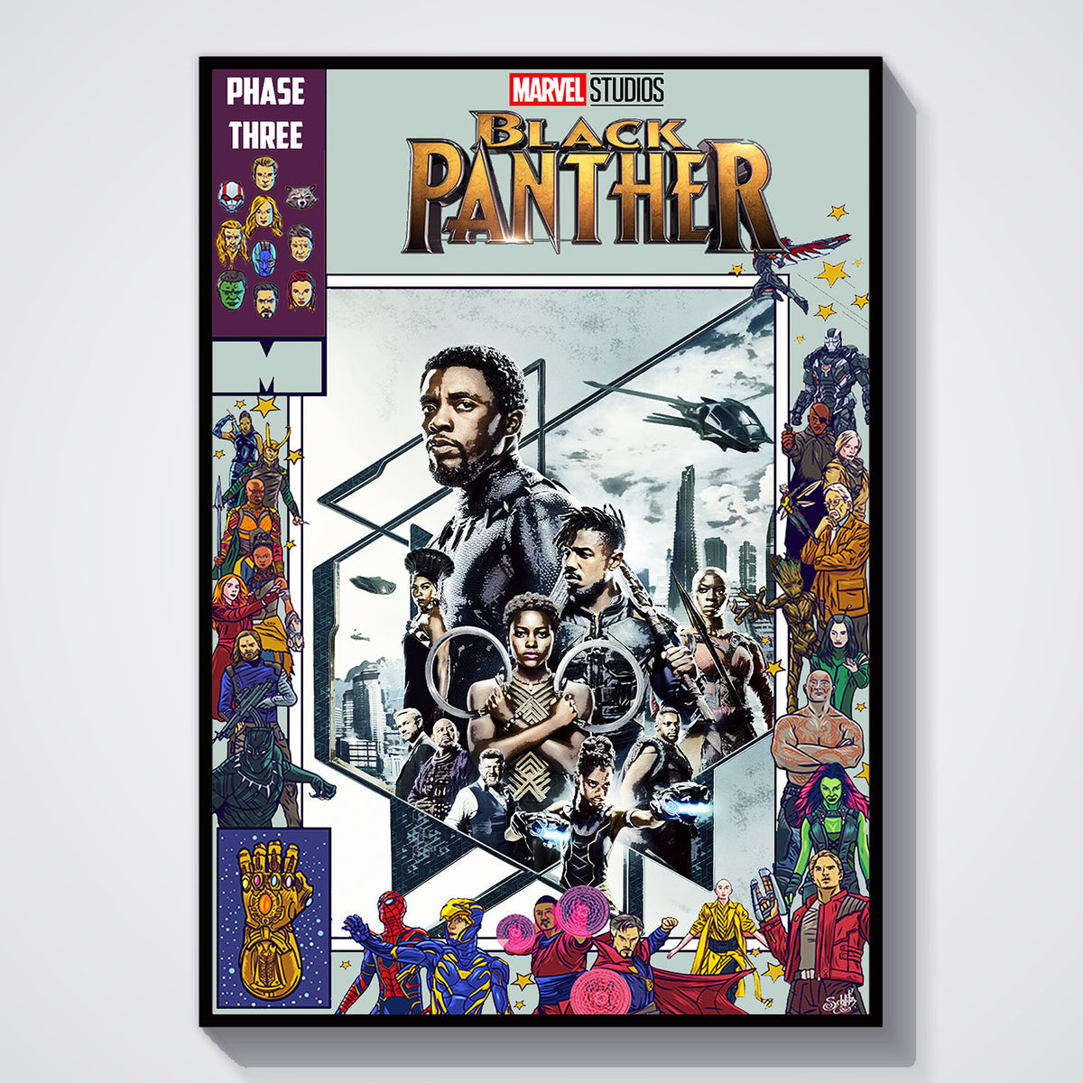 Flex Designs Poster Black Panther Comics 11 x 17" Home Goods - Movie 2018 Movie Poster