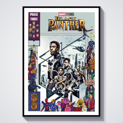Flex Designs Poster Black Panther Comics 5 x 7" Home Goods - Movie 2018 Movie Poster