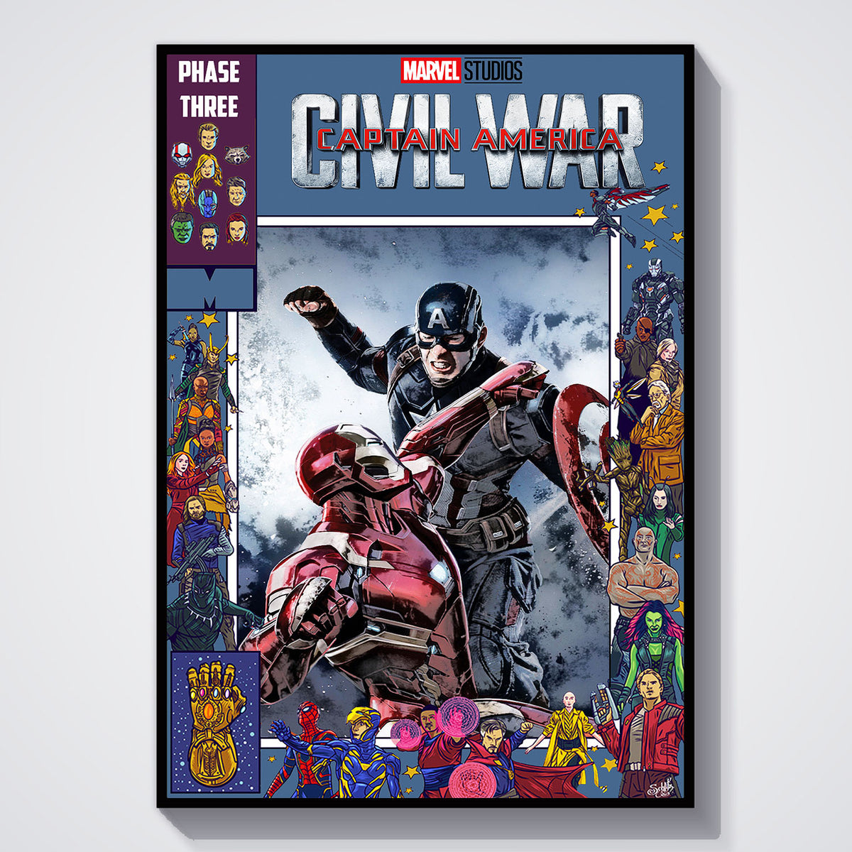 Flex Designs Poster Captain America Civil War Comics 11 x 17" Home Goods - Movie 2016 Movie Poster