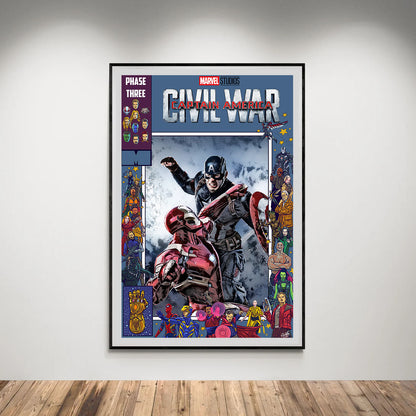 Flex Designs Poster Captain America Civil War Comics 5 x 7" Home Goods - Movie 2016 Movie Poster