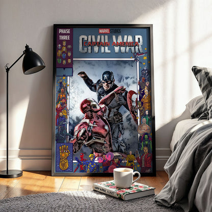 Flex Designs Poster Captain America Civil War Comics 11 x 17" Home Goods - Movie 2016 Movie Poster