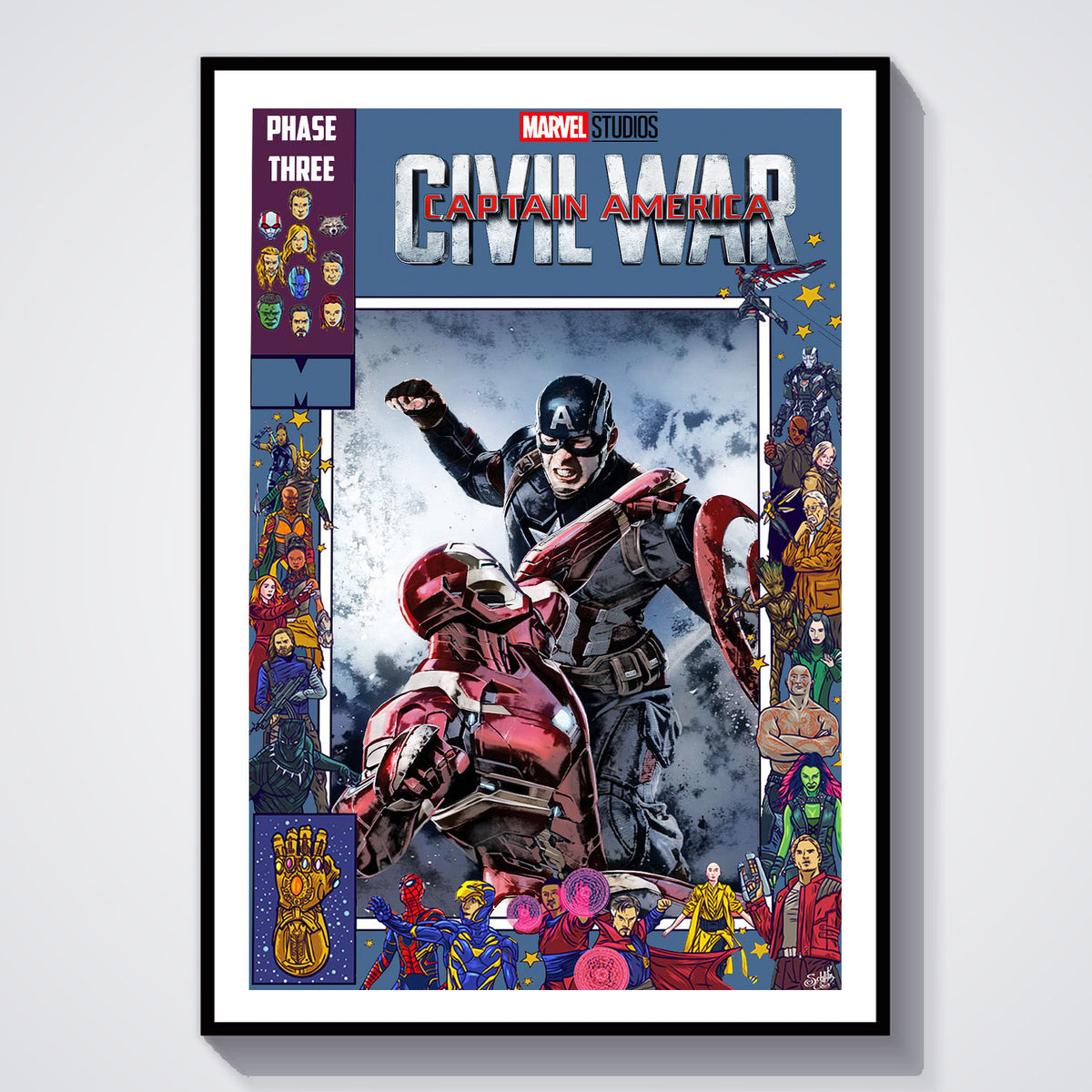 Flex Designs Poster Captain America Civil War Comics 5 x 7" Home Goods - Movie 2016 Movie Poster
