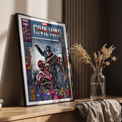 Flex Designs Poster Captain America Civil War Comics 11 x 17" Home Goods - Movie 2016 Movie Poster