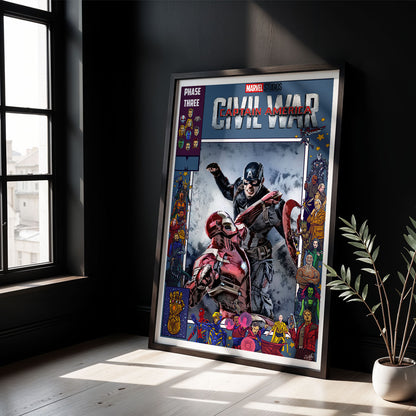 Flex Designs Poster Captain America Civil War Comics 5 x 7" Home Goods - Movie 2016 Movie Poster