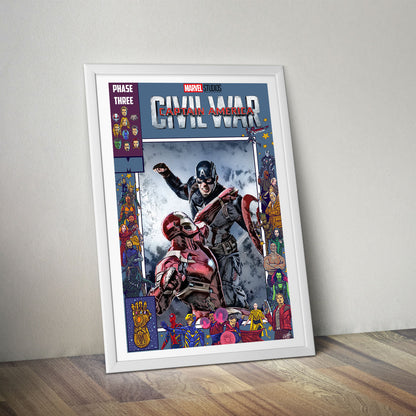 Flex Designs Poster Captain America Civil War Comics 5 x 7" Home Goods - Movie 2016 Movie Poster
