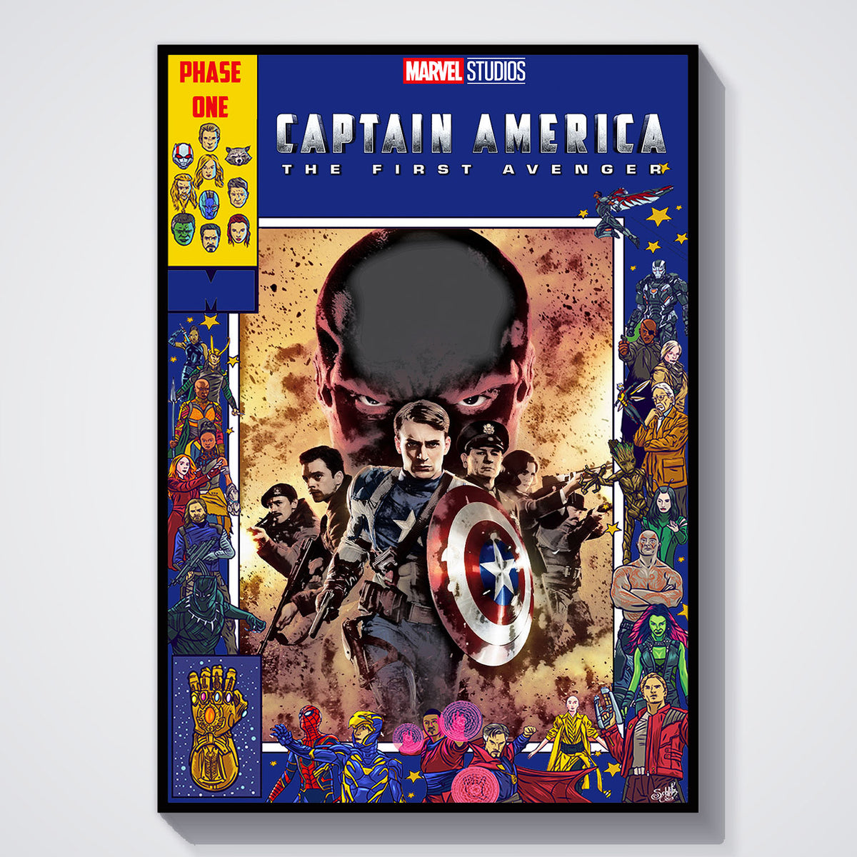 Flex Designs Poster Captain America The First Avenger Comics 11 x 17" Home Goods - Movie 2011 Movie Poster