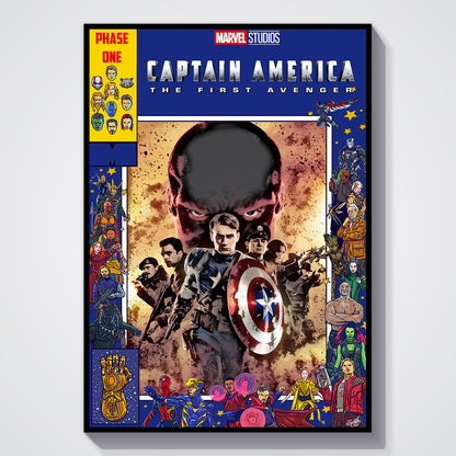 Flex Designs Poster Captain America The First Avenger Comics 11 x 17" Home Goods - Movie 2011 Movie Poster