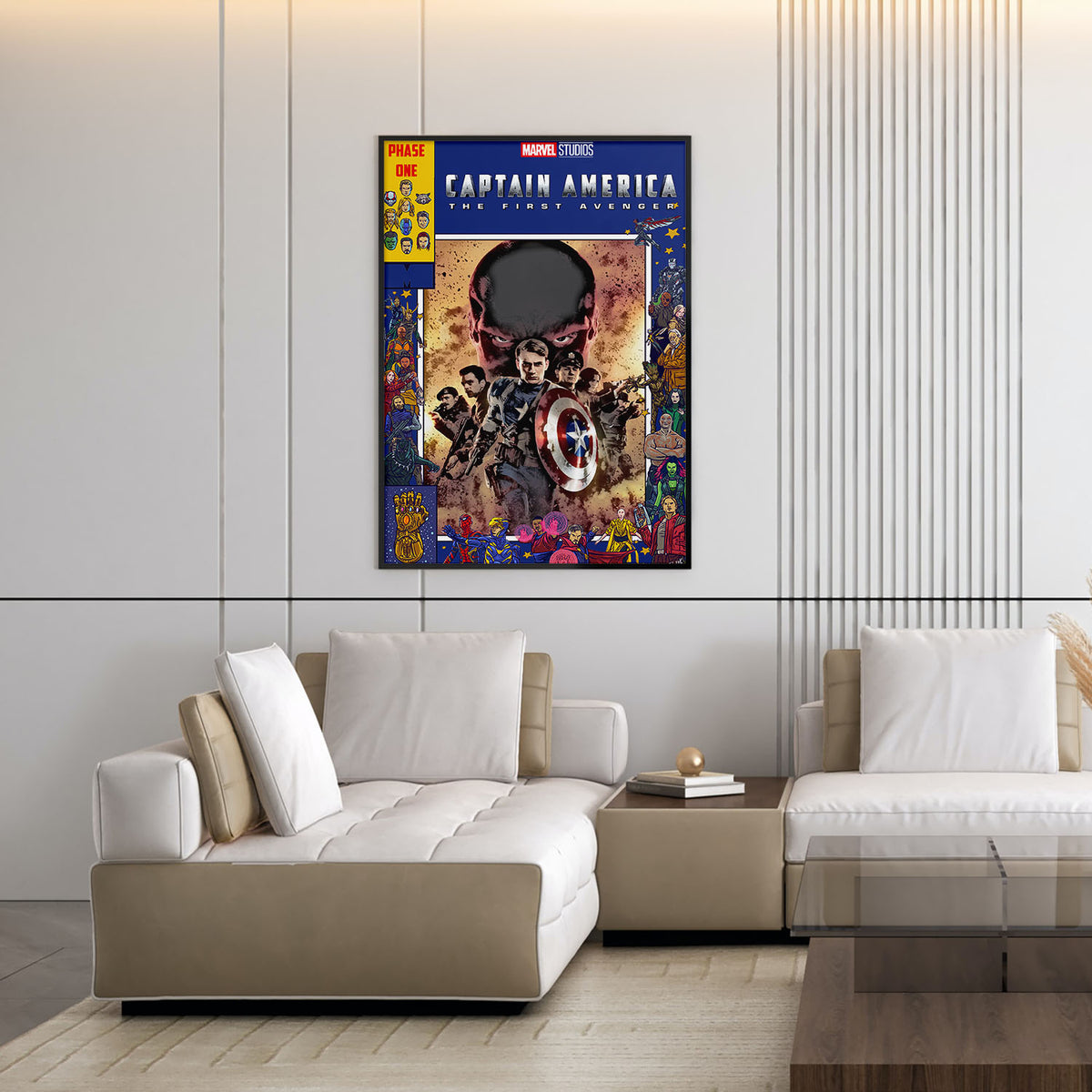 Flex Designs Poster Captain America The First Avenger Comics 11 x 17" Home Goods - Movie 2011 Movie Poster