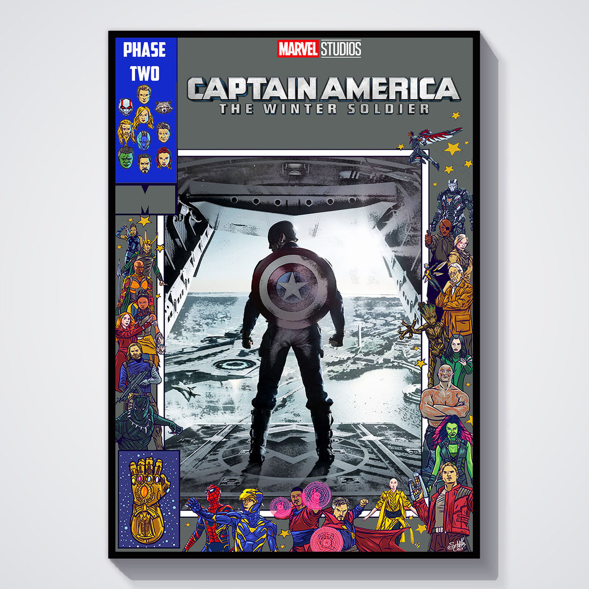 Flex Designs Poster Captain America The Winter Soldier Comics 11 x 17" Home Goods - Movie 2014 Movie Poster