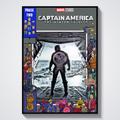 Flex Designs Poster Captain America The Winter Soldier Comics 11 x 17" Home Goods - Movie 2014 Movie Poster
