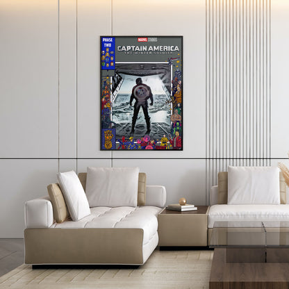 Flex Designs Poster Captain America The Winter Soldier Comics 11 x 17" Home Goods - Movie 2014 Movie Poster