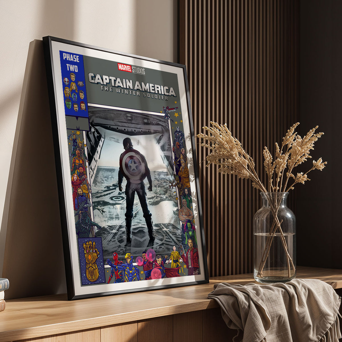 Flex Designs Poster Captain America The Winter Soldier Comics 11 x 17" Home Goods - Movie 2014 Movie Poster