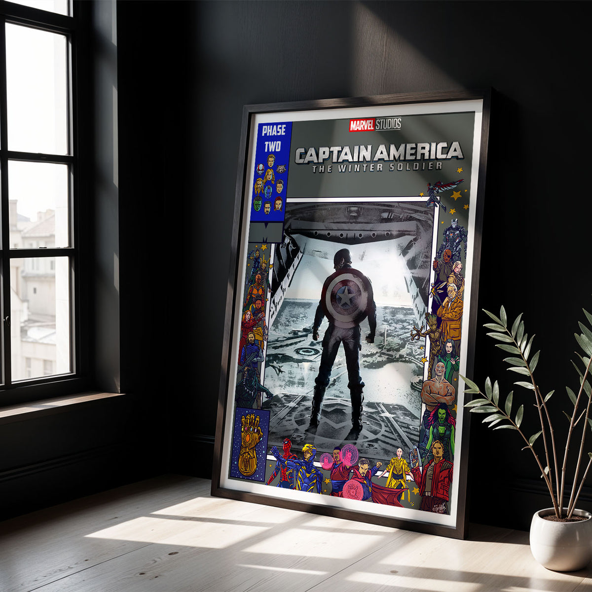 Flex Designs Poster Captain America The Winter Soldier Comics 5 x 7" Home Goods - Movie 2014 Movie Poster